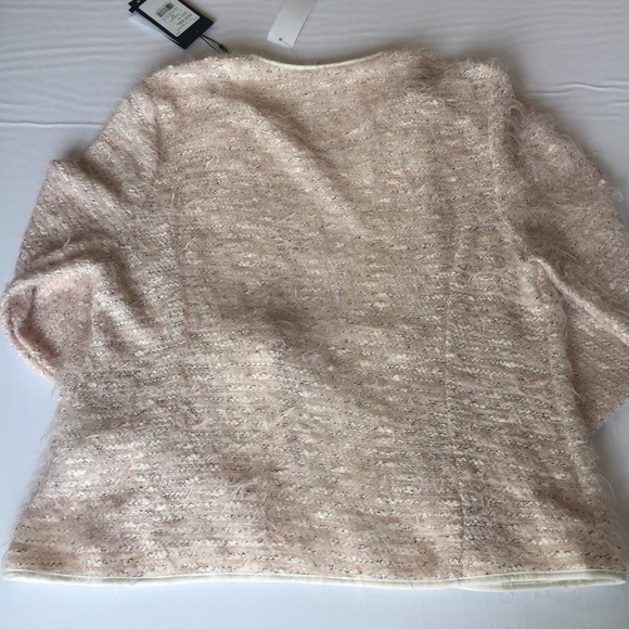 Bianca Fuzzy Light Pink Cardigan Sz 12 NWT - Picture 6 of 8